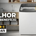 Máquina de Lavar Brastemp 13Kg em lavanderia moderna com destaque de melhor custo-benefÃcio e avaliação 4.6 de 5