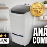 Lavadora de Roupas Suggar Lavamax Eco 20kg branca em lavanderia moderna com destaque para nota 4.5 de 5 e selo Top Vendas #12