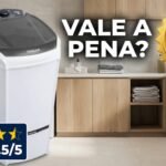Lavadora de roupas Suggar Lavamax Eco 10kg 110V em lavanderia moderna com selo de Top Vendas #34 e nota 4.5 de 5.