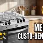 Fogão 4 bocas Dako Magister Style com mesa de vidro, mega chama e acabamento moderno em inox