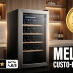 Adega Brastemp 12 garrafas com painel touch, indicada como melhor custo-benefÃcio com nota 4.6 de 5