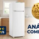 Refrigerador Consul Duplex 334 Litros Branco modelo CRD37EBANA em uma cozinha moderna, destaque para avaliação 4.7 de 5 estrelas e selo Top Vendas #9